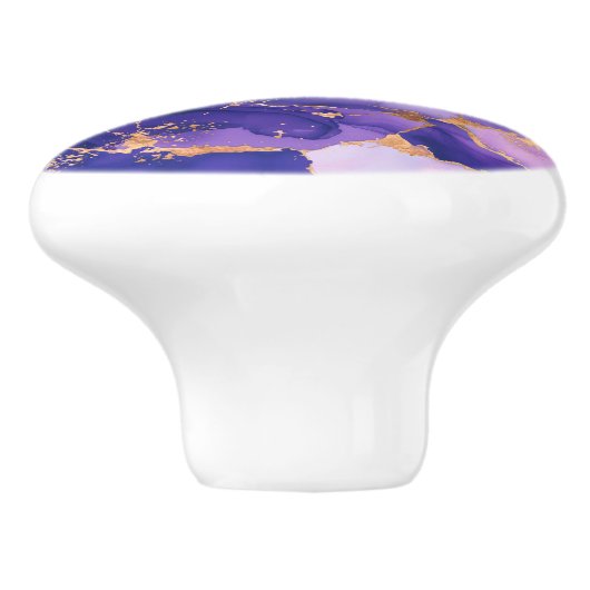 droomlavendealcoholinkt en goud keramische knop (Zijkant)