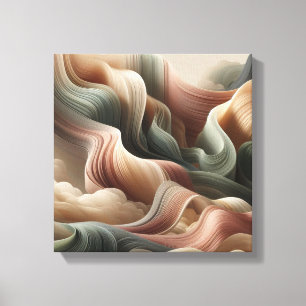 Droomlint Abstracte Kunst in Aardtinten Canvas Afdruk