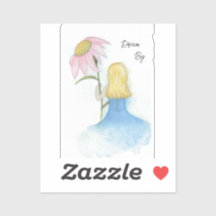 Droommeisje met gigantische bloem "Dream Big"