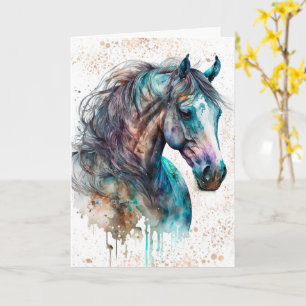 Droompaard   Watercolor ontwerp   Wenskaart Kaart