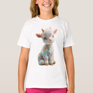 Droompjes Pastel Glitter Geiten Jongeren T-shirt