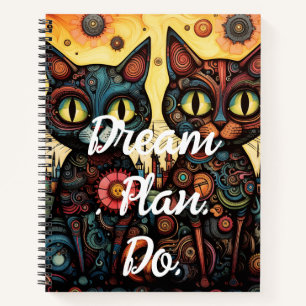 Droomplan. Doen. Steampunk Cats Notitieboek