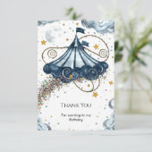 Droompret Circus Verjaardag Bedankkaart (Staand voorkant)