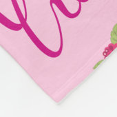 Droomroze Cupcake met Raspberry Yum! Fleece Deken (Hoek)