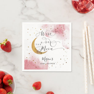 droomroze goud over het Baby shower van de maan Servet