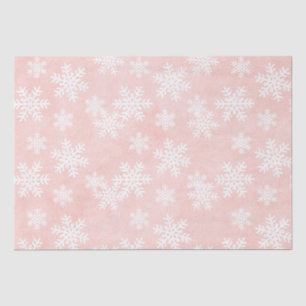 droomroze Snowflake Pattern kerstavond Tissuepapier