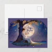 Droomster in het maanlicht - Serene Nachtelijke He Briefkaart (Voorkant / Achterkant)