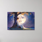 Droomster in het maanlicht - Serene Nachtelijke He Canvas Afdruk (Voorkant)