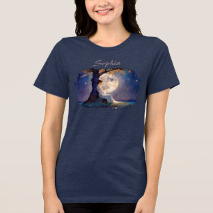 Droomster in het Maanlicht - Serene Nachtelijke He Tri-Blend Shirt
