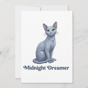 Droomster Kattenhemel Middernacht Bedankkaart