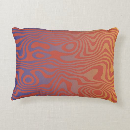 Droomstroom abstract trippy patroon - Nr. 01 Accent Kussen (Achterkant)