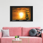 droomt het ervan dat het het succes motivatie bere canvas afdruk (Insitu (Woonkamer))