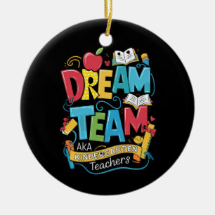 Droomteam kleuterleidsters terug naar school keramisch ornament