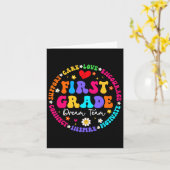 Droomteam van de eerste klas terug naar school ler kaart (Gele Bloem)