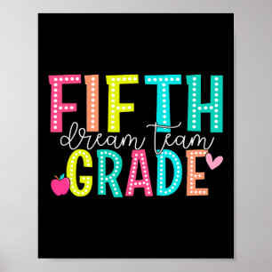 Droomteam van de vijfde klas terug naar school 5e poster