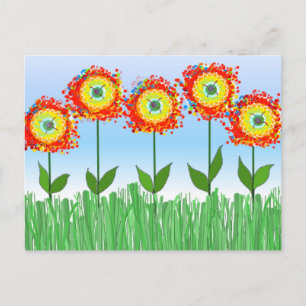 Droomtuin met Bloemen Briefkaart