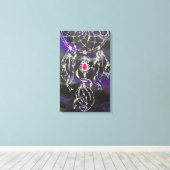 Droomvanger en veren Galaxy Canvas Afdruk (Insitu (Houten vloer))