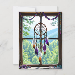 Droomvanger in raam Boho-kunst Briefkaart