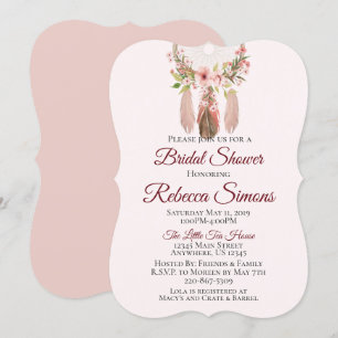 droomvanger Shabby Chic Vrijgezellenfeest nodigt Kaart