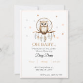 Droomvanger Uil Baby Shower Uitnodiging (Voorkant)
