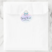 Droomvanger Waterverf Veren Rustieke Boho Chic Ronde Sticker (Tas)