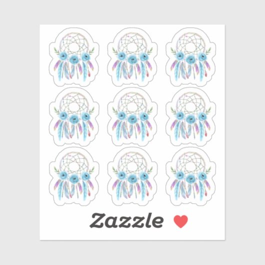 Droomvanger Waterverfveer Boho Plannerblad Sticker (Vel)