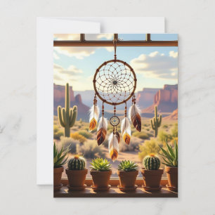 Droomvanger, Woestijncanyons, Cactussen Briefkaart