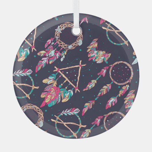 Droomvangers:  naadloos patroon. glas ornament (Voorkant)