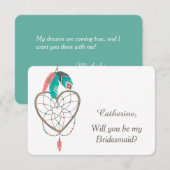 Droomvangerveer Bruidsmeisje Bruiloft Kaart (Voorkant / Achterkant)