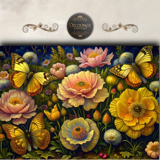 Droomvlindertuin Decoupage Tissuepapier