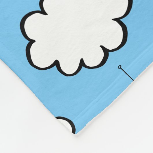 Droomwolken aan touwtjes fleece deken (Hoek)