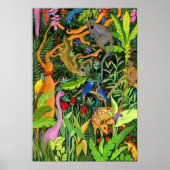 Droomwoud Dieren kunst Poster (Voorkant)