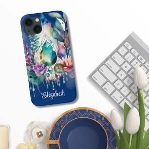 Droomy Boho kristallen Dreamcatcher Marine iPhone 13 Hoesje