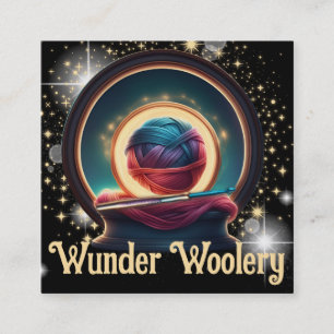 Droomy magische fantasy garen haak craft show vierkante visitekaartje