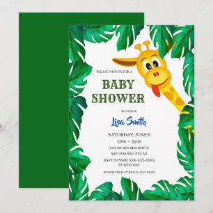 Droomzame Giraffe Safari Baby Shower Kaart
