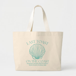 Droomzame Laatste Toast Aan De Kust Turquoise Grote Tote Bag