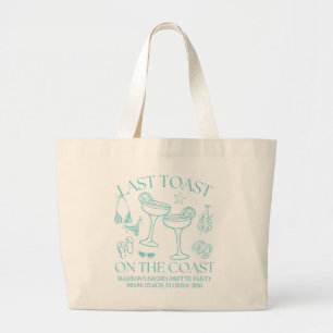 Droomzige Laatste Toast Aan De Kust Turquoise Grote Tote Bag