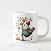 Droomzuchtige Patrijs in een Kersenboom met Kerstm Extra Grote Beker (Rechts)