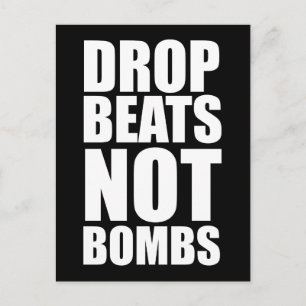 Drop Beats not Bombs Briefkaart