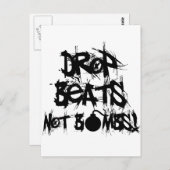 Drop Beats not Bombs Briefkaart (Voorkant / Achterkant)