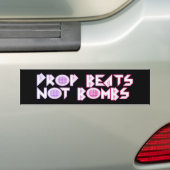 Drop Beats not Bombs Bumpersticker (Op auto)