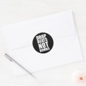 Drop Beats not Bombs Ronde Sticker (Envelop)