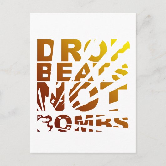 DROP BEATTS NOT BOMBS EXPLOSION - DJ BRIEFKAART (Voorkant)