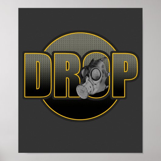 DROP DnB Drumnbass dubstep Oerwoud Hardstyle DJ Poster (Voorkant)