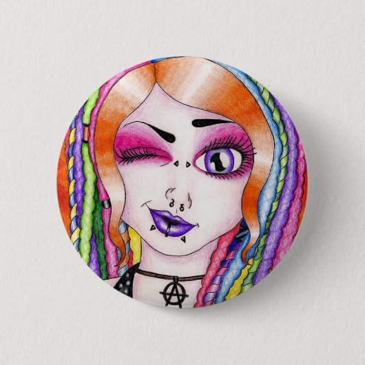 Drop Dread Prachtige Ronde Button 5,7 Cm (Voorkant)