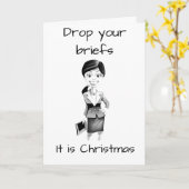 DROP HAAR "BRIEFS" EN CELEBRATE DE "HOLIDAY" KAART (Gele Bloem)