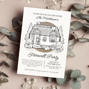 Drop in Grappig wasbeer huis afscheidsfeest Kaart