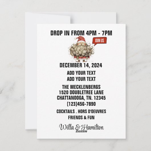 DROP IN Kerstkaart (Achterkant)