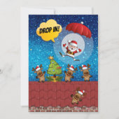 DROP IN Versie 2 geen cocktail Kerstuitnodiging Kaart (Voorkant)