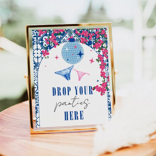 Drop je Pantie Dancing Queen Grieks Vrijgezellenfe Poster